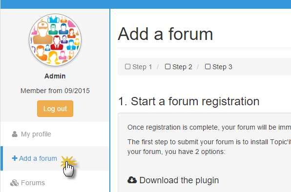 Add a forum on Topic'it