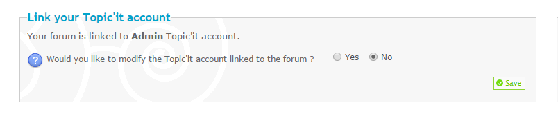 Forumotion forum and Topic'it account linked