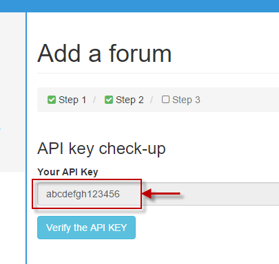 verify  API Key